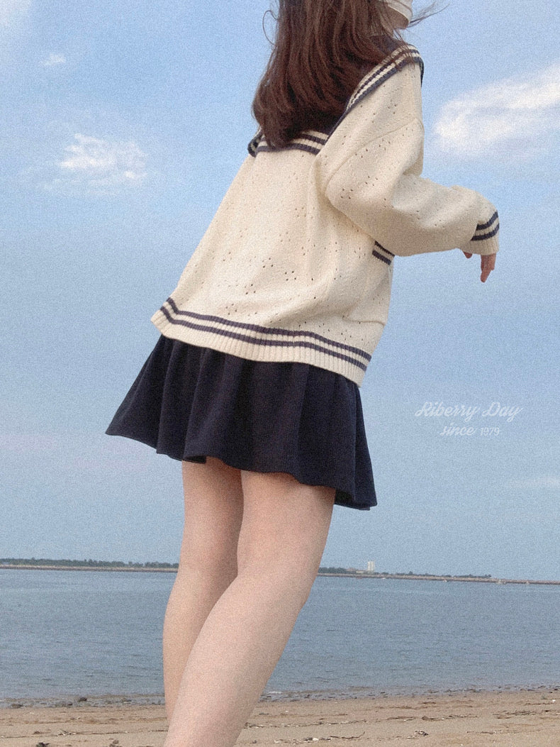 Get trendy with Sailor Girl’s Autumn Knitting Wear Sweater Cardigan - Sweater available at Peiliee Shop. Grab yours for $25.50 today!