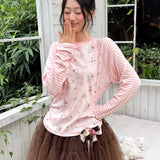 MineBeThyVers Kitty’s Nap in Flower Garden Sweatshirt