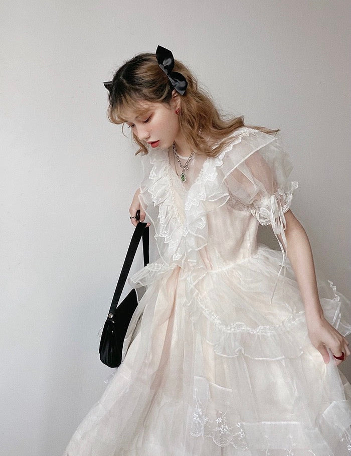 Get trendy with [August Unicorn] Angelic Aura Handmade Silk Outer Princess Dress - Dresses available at Peiliee Shop. Grab yours for $198 today!