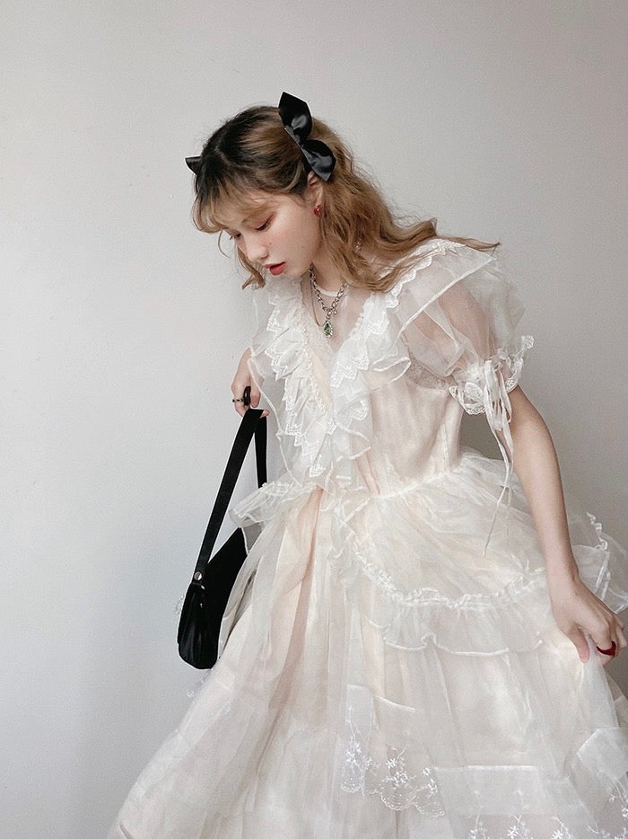 Get trendy with [August Unicorn] Angelic Aura Handmade Silk Outer Princess Dress - Dresses available at Peiliee Shop. Grab yours for $198 today!