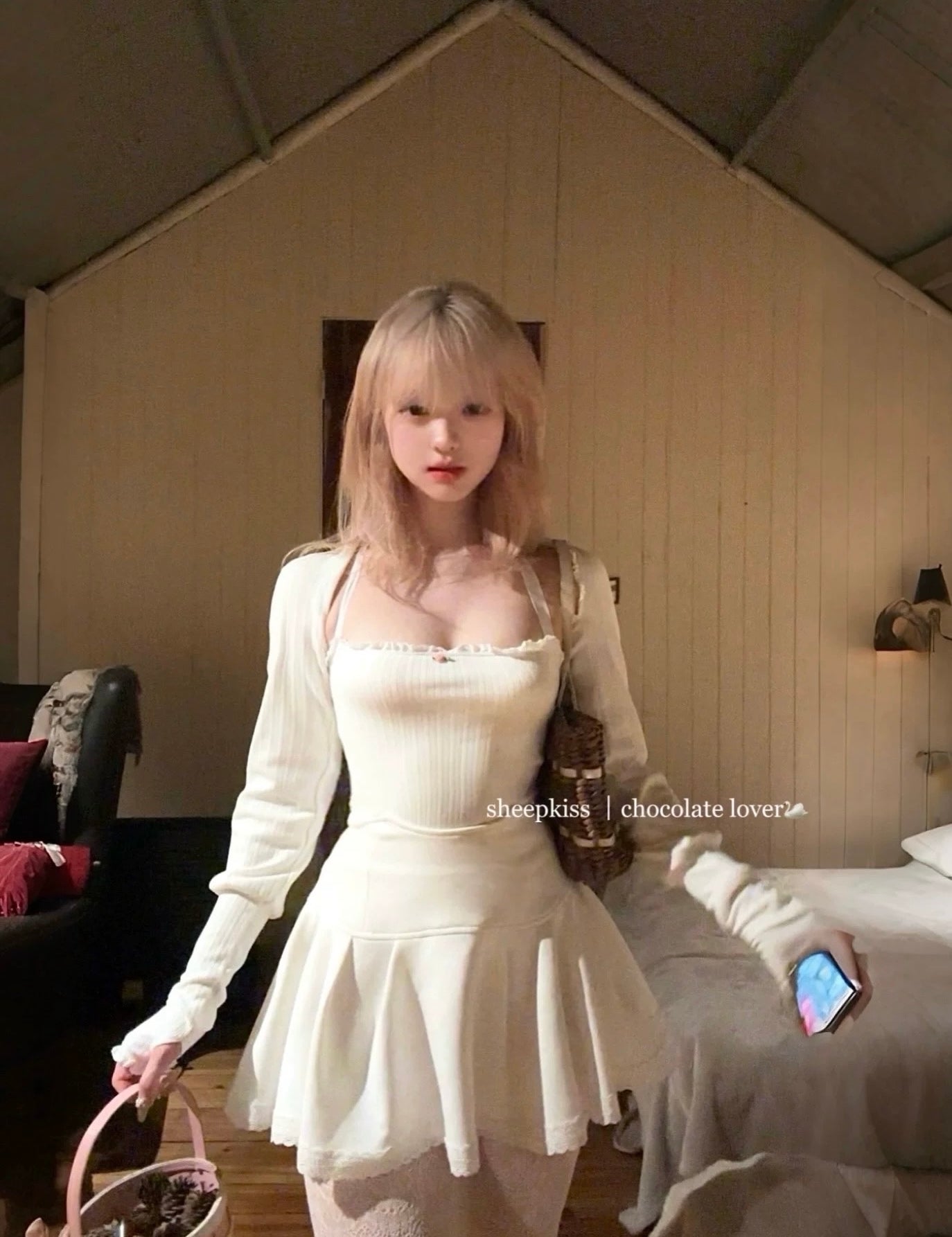 SheepKiss Chocolate Lover Mini Skirt