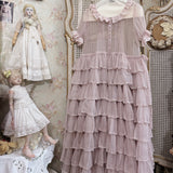 Sublunary Wild Iris Silk Cotton Dress Gown Set