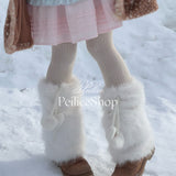 Snow Angel Faux Fur Leg Warmers