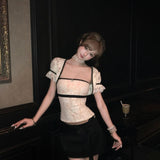 Sheepkiss Charlotte Satin A-Line Skirt