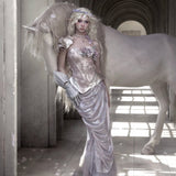 Blood Supply Moonlight Spirit Single Shoulder Strap Floral Corset