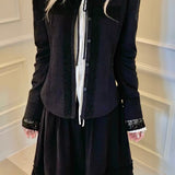 KittenClaw Nightfall Black Gothic Lace Cross 100% Cotton Top and skirt set