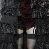 Blood Supply Christmas At Vampire Castle Layered Skirt