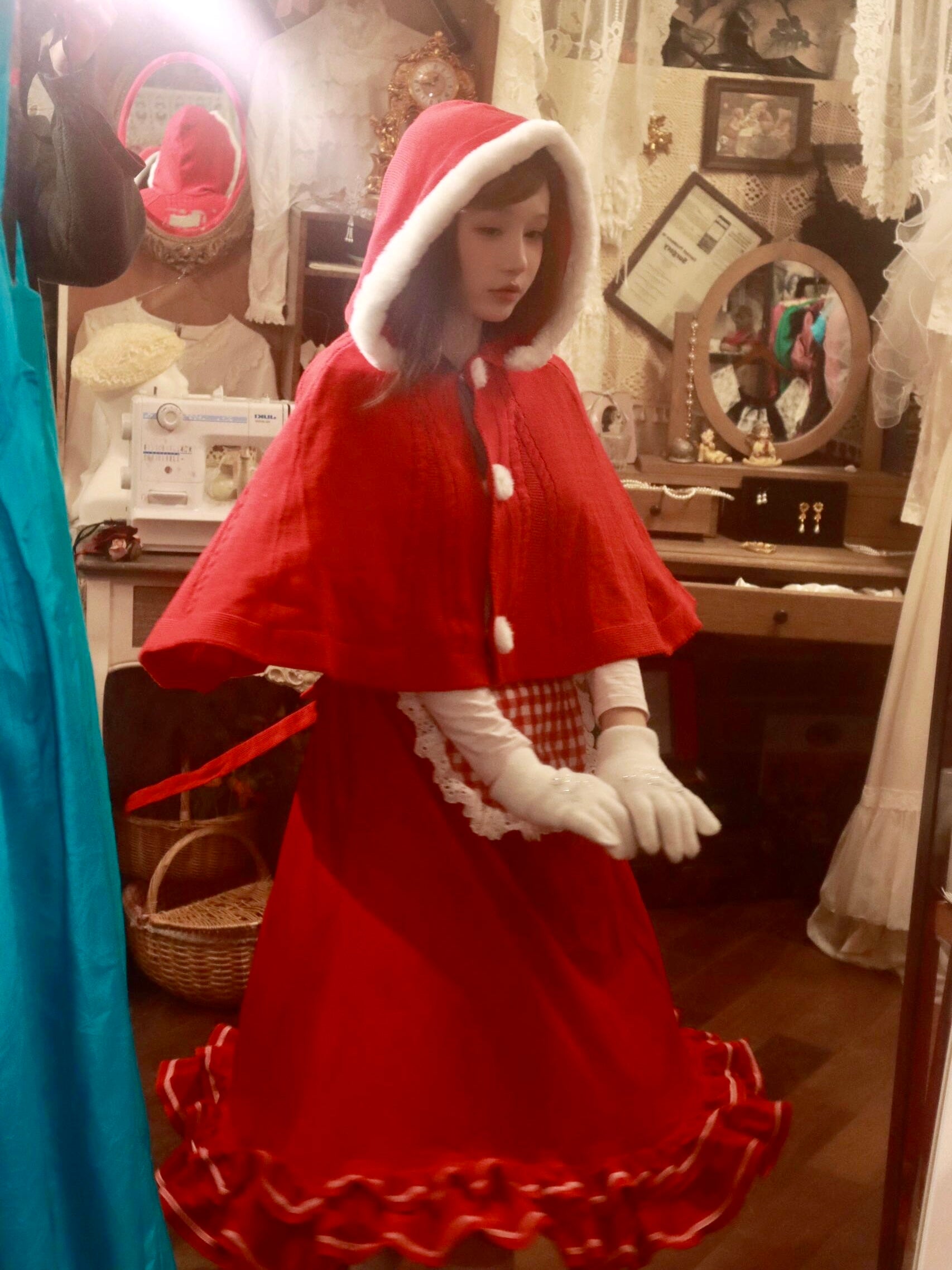 Get trendy with Little Riding Hood Fairy Tale Christmas Knitting Cape Cosplay -  available at Peiliee Shop. Grab yours for $39.90 today!