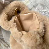 Get trendy with Soft Girl Era Faux Fur Mini Hand Bag -  available at Peiliee Shop. Grab yours for $15 today!