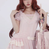 [Rose Island] Rosy Petal Chiffon Shirt