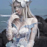 [Blood Supply] Silver Song Of Siren - Mermaid Corset Top