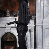Blood Supply Moon Funeral Velvet Mermaid Tail Midi Skirt