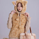 Rose Island Forest Fawn Deer Knit Tote Bag