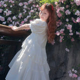 August Unicorn Moon Veil Silk Cotton Dress