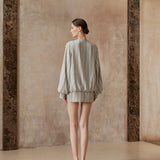 Fa Sogno Frosted Petal Shirt Mini Dress