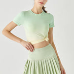 Get trendy with [Rexing x Peiliee Sport] Tennis Girl Seamless High-Waisted Pleated Skirt with Built-in Shorts -  available at Peiliee Shop. Grab yours for $36 today!