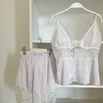 Get trendy with Tulip Fairy Floral Lavender Purple Sleepwear Set -  available at Peiliee Shop. Grab yours for $18.80 today!