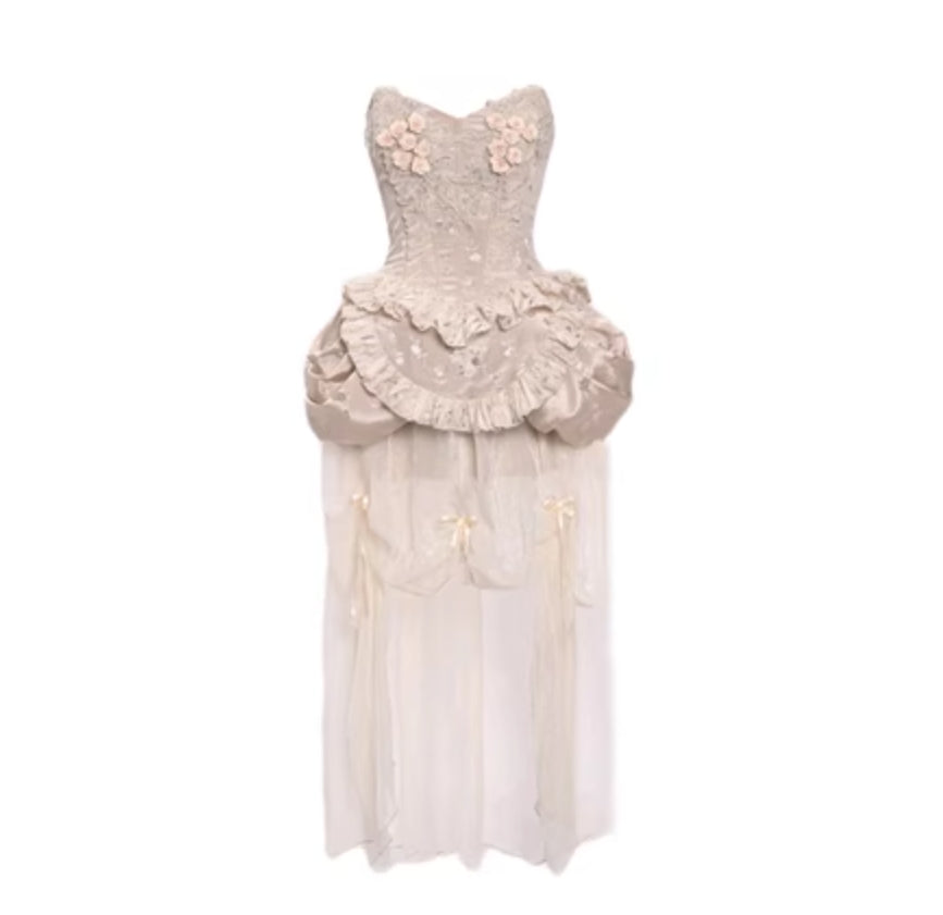 Get trendy with [Blood Supply] The Damaged Ballerina Dream Ballerina-inspired Camisole with Delicate Bow Embellishments - Clothing available at Peiliee Shop. Grab yours for $55 today!