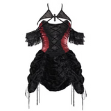 Get trendy with [Blood Supply] Halloween Royal Velvet Gothic Dress - Dresses available at Peiliee Shop. Grab yours for $56 today!