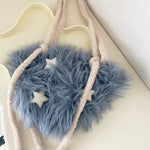 Get trendy with Under the stars faux fur soft girl bag - Bag available at Peiliee Shop. Grab yours for $22 today!