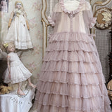 Sublunary Wild Iris Silk Cotton Dress Gown Set