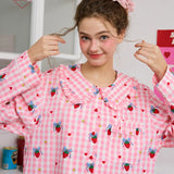 Sleepy Fairy Strawberry Cotton Pajamas Set