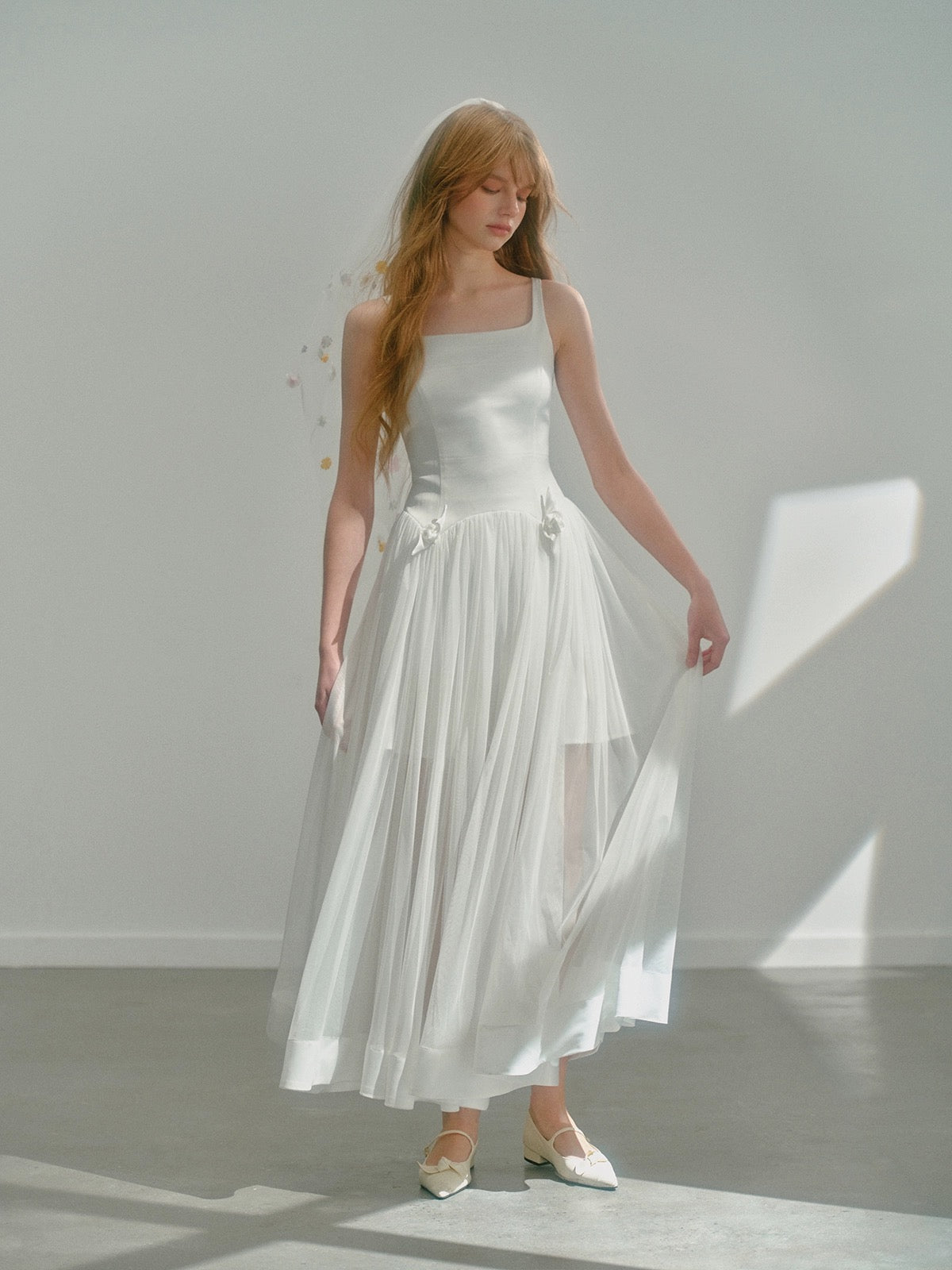 Get trendy with [UNOSA] Twillight Fairytale Romantic Bridal Midi Dress -  available at Peiliee Shop. Grab yours for $76 today!