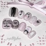Dream core strange tale Hand-Painted Press On Nail Set