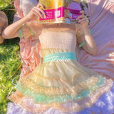 [Peiliee Atelier] Rainbow Fairytale Dreamland Mini Dress