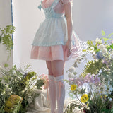 Silly Solkatt Alice’s Little Secret Blue Gingham Apron Set