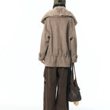 34Ounce Urban City Walk Faux Fur Wool Blend Coat