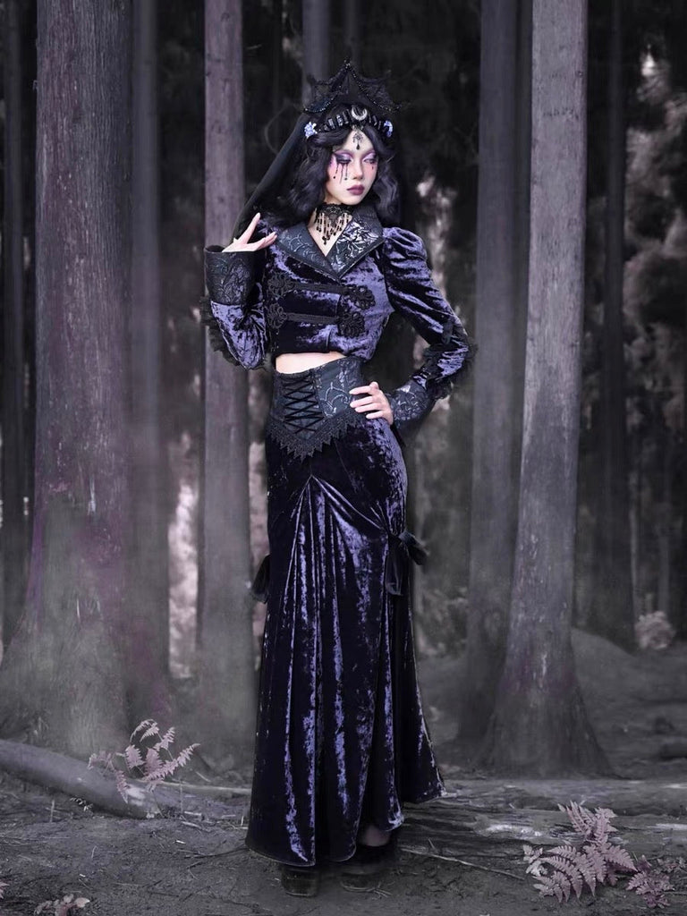 [Blood Supply]Moon Goddess Fishtail Long Skirt - Premium Clothing from Blood Supply - Just $41! Shop now at Peiliee Shop