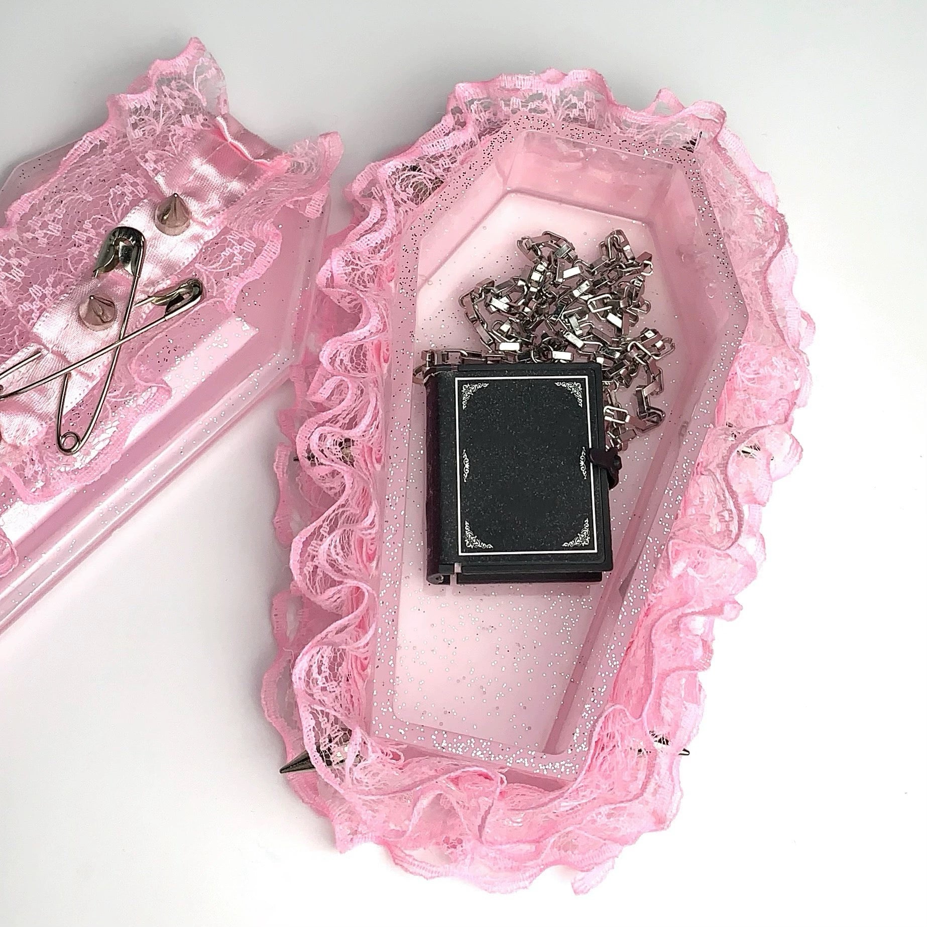 Get trendy with Pink Gothic Grunge Girl Cross Handmade Jewllery Box Pink Version -  available at Peiliee Shop. Grab yours for $19.90 today!