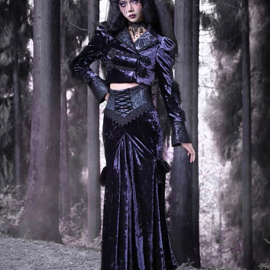 Get trendy with [Blood Supply]Moon Goddess Fishtail Long Skirt - Clothing available at Peiliee Shop. Grab yours for $48 today!