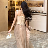 [Mummy Cat] My Soft Angel Floral Wool Corset Top Camisole