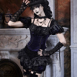 Blood Supply Moon Funeral Velvet Widow Bloomers Shorts