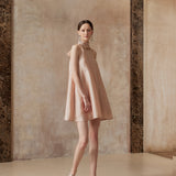 Fa Sogno Blush Aurora Halter Mini Dress