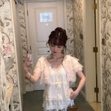 Rose Candy Summer Rose Cottage Princess Lace Cami and Mini Shawl Set