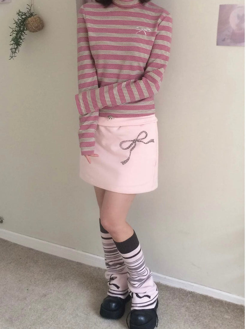 Get trendy with Sic Astra Soft Baby Pink Ribbon Hoodie Skirt Set - Accessories available at Peiliee Shop. Grab yours for $38 today!