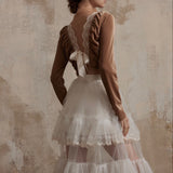 Fa Sogno Voyage en Velours Low Back Velvet Blouse