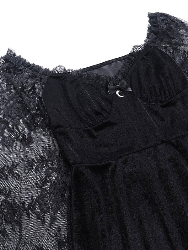 Get trendy with My Gothic Soul Lace Mini Dress -  available at Peiliee Shop. Grab yours for $25 today!