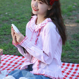 Get trendy with Doll Polka Dot Christmas Sweet Shirt -  available at Peiliee Shop. Grab yours for $22 today!
