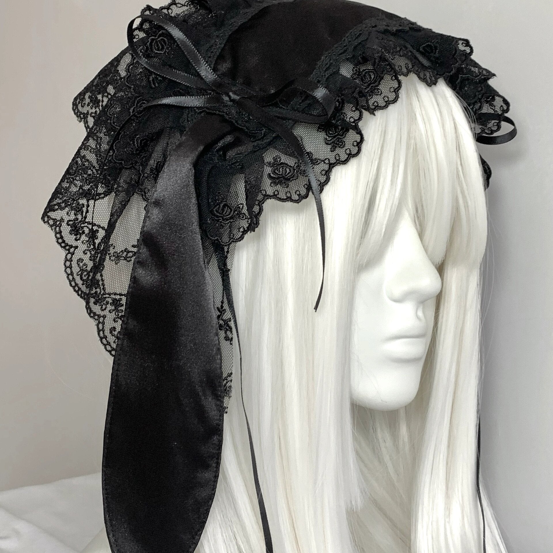 Get trendy with Black Version Handmade Bunny Hat Headband Gothic Lolita Fashion -  available at Peiliee Shop. Grab yours for $21.90 today!