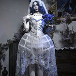 Get trendy with [Blood Supply] Corpse Bride 2024 Halloween Costume Gothic Corset Top with petticoats - Crop Top available at Peiliee Shop. Grab yours for $49.90 today!