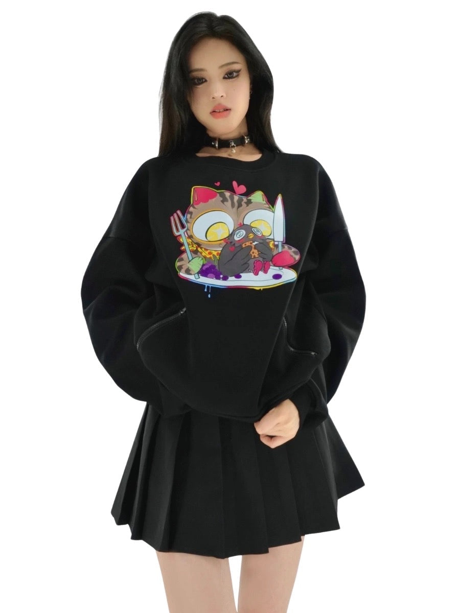 Get trendy with [Ricchie]Little Monster Cartoon Fleece Hoodie -  available at Peiliee Shop. Grab yours for $50.50 today!