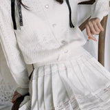 PacificPosition Daisy Whisper Pleated Lace Skirt