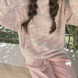 Get trendy with Pastel Rainbow Soft Pastel Knitting Oversized Sweater - Sweater available at Peiliee Shop. Grab yours for $19.90 today!