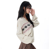 Reabobo Beige Fair Isle Cashmere Blend Sweater