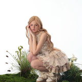Rose Island Moss Garden Flowers on the Day the Autumn Mist Fell Mini Dress