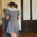 Get trendy with French Doll Gingham Vintage Mini Dress - Dresses available at Peiliee Shop. Grab yours for $34.80 today!